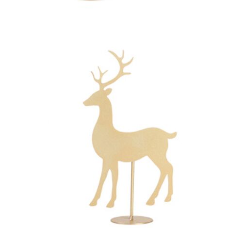 Blanc lavé effet bois de cerf décoration Ornement Figurine Deer Rustique Maison Cadeau De Noël 