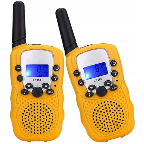 Triomphe Talkie-walkie pour enfants type de batterie Talkie-walkie mini-talkie-walkie pour enfants Talkie-walkie portable, jaune