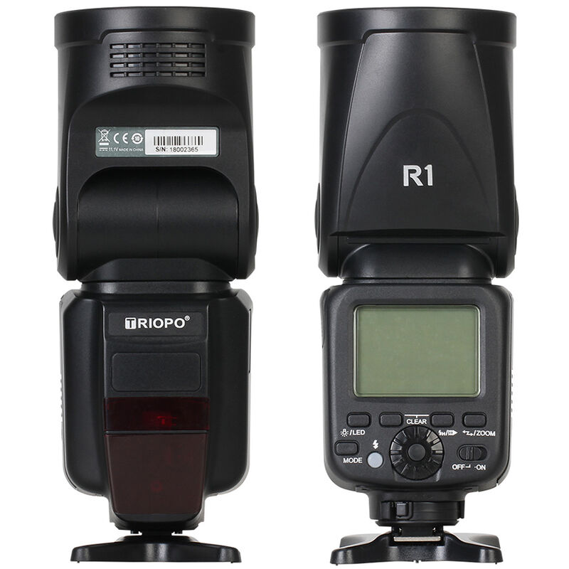 

R1 Speedlite Flash Light Head Redondo 2.4G Wireless TTL 1 / 8000s 5600K Temperatura de color 76Ws 16 Canales Compatible con la camara Canon Nikon,