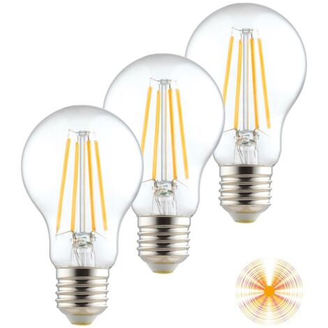 TRIPACK LAMPADINA FILAMENTO E27 9W 3000K 1250LM