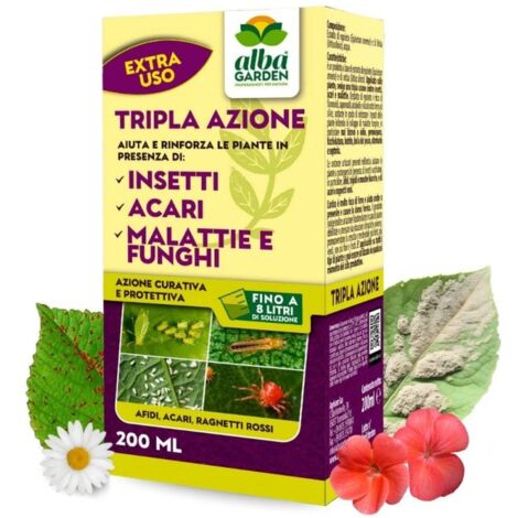 Tripla Azione Concentrato Contro Insetti e Malattie Biologico a Base di Equiseto e Ortica Naturale x 200 ml