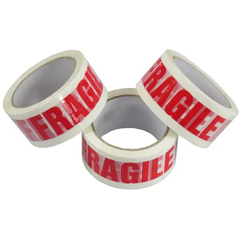 Triplast 48 mm x 66 m FRAGILE stampato a basso rumore imballaggio nastro (Confezione da 36)