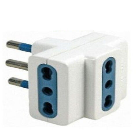 Triple Adaptateur 2p+ T 10a Avec Fiche 10a + 3 Prises 10a Triple Petite Prise
