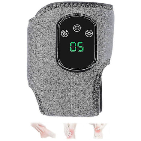 Triple masseur portable sans fil — 3 modes de vibration et enveloppe chauffante pour la cheville — Idéal pour la maison, le bureau et les voyages (Une unité)