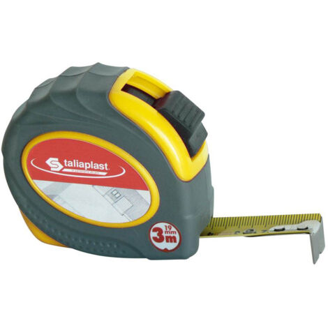 TRIPLE METRE BOITIER JAUNE BI-MATIERE 19MM TALIAPLAST - 490701