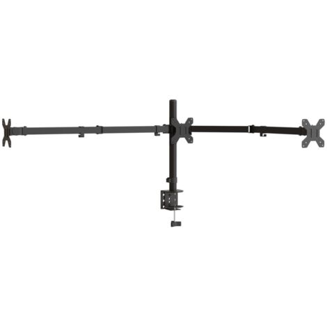 Triple Monitor Stand Black Steel VESA 75/100 mm vidaXL