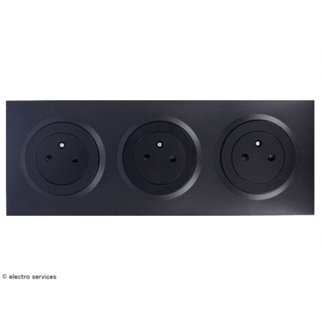 Triple prise de courant Surface Dooxie complet Noir Griffes: Sans griffes