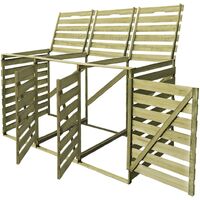Triple Wheelie Bin Shed 240 L FSC Impregnated Wood