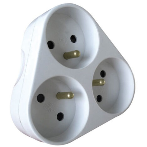 Triplite 2p+t 16a triangle blanc  vrac - ZENITECH