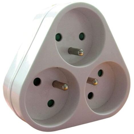 Triplite 2x 16A Triangulaire - Blanc