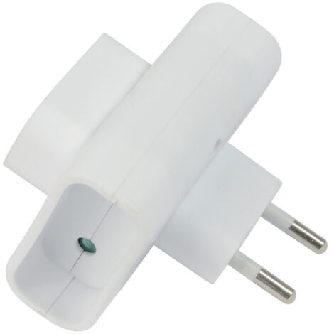 Triplite 3x6A Latérale GEFOLEC – Triple Prise Compacte – 230V – Couleur Blanche – Sécurité et Praticité