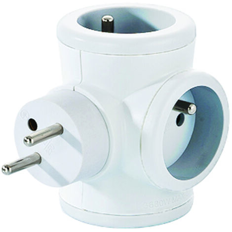 Triplite rotative Blanche 3x16A - Watt and Co