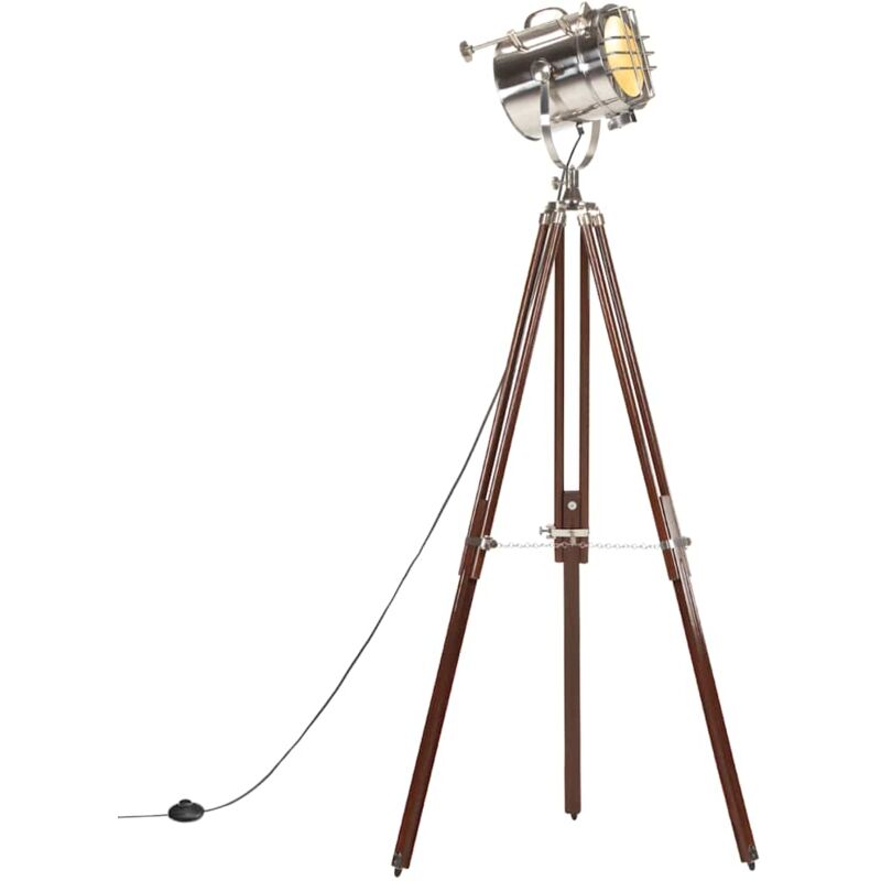 Tripod Floor Lamp Solid Mango Wood 180 cm - Brown - Vidaxl