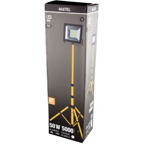 Trípode con proyector led matel ip65 50w fría