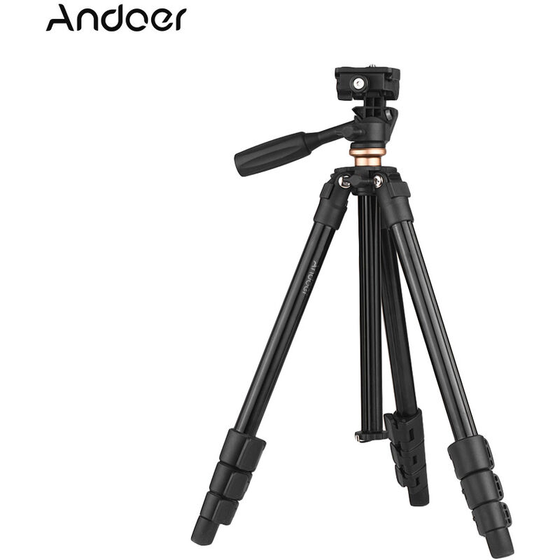 

Tripode de aleacion de aluminio de viaje ligero portatil Andoer con bolsa para iPhone Smartphone Camara de accion DSLR