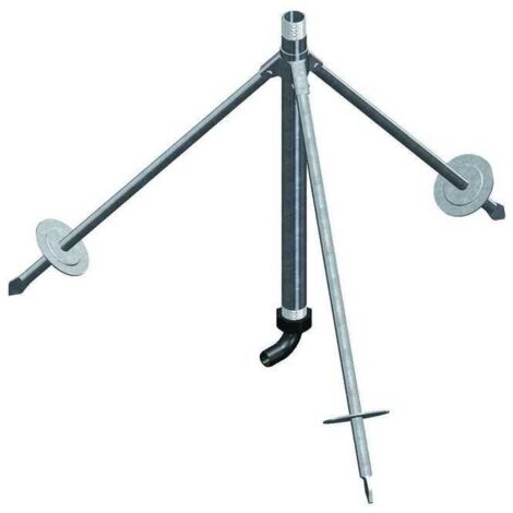 Trípode galvanizado para aspersores con rosca macho de 1-1/4"