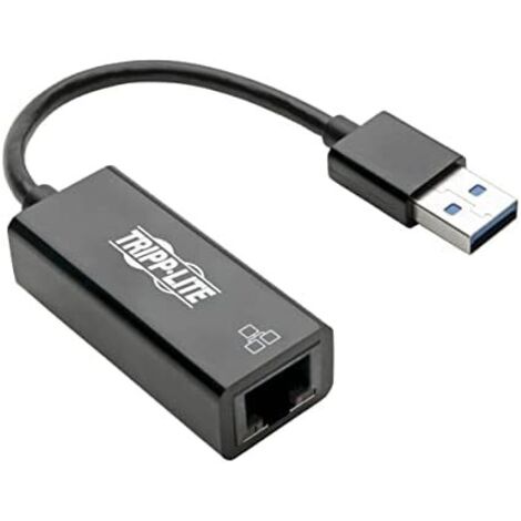 Tripp Lite U336-000-R Adaptateur de Réseau NIC USB 3.0 à Gigabit Ethernet, 10Mbps / 100Mbps / 1000Mbps, Noir
