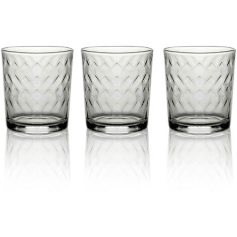 TRIS DI BICCHIERI REALIZZATI IN VETRO PER ACQUA CAPIENZA DA 250 ML