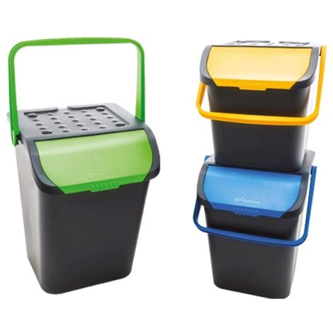 TRIS PATTUMIERA ECOLOGIC DA 28 LITRI COMPONIBILE CON MANICI