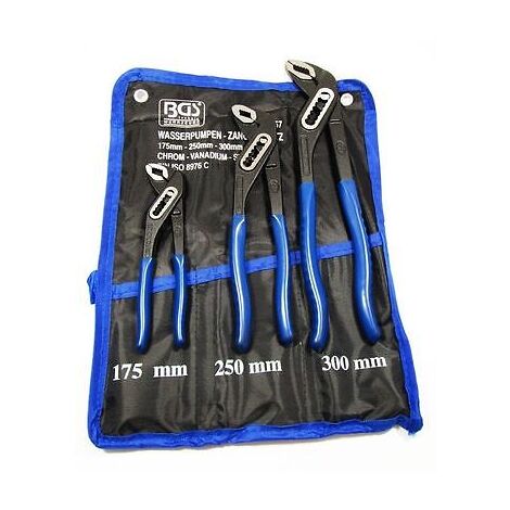 TRIS PINZE POLIGRIP REGOLABILI PAPPAGALLO BGS 457 PRO+ GERMANY 175-240-300mm