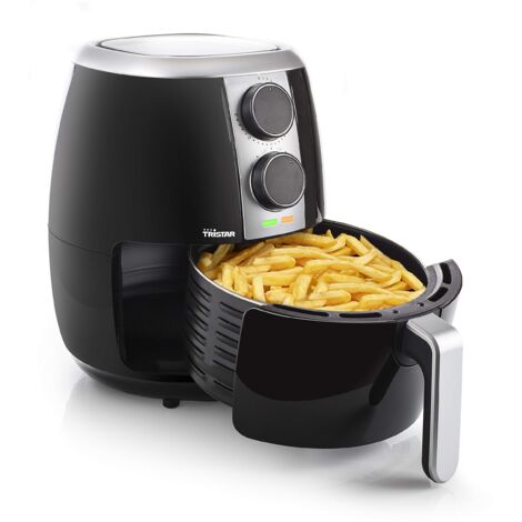 Tristar Airfryer Friggitrice ad Aria Calda, 3.5 Litri, 1500 W, Acciaio Inossidabile, Cestello Regolabile, Timer, Termostato, Nero, FR-6989