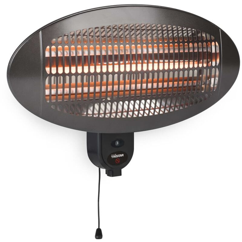 

Tristar Calefactor de patio para pared cuarzo negro KA-5286 2000 W