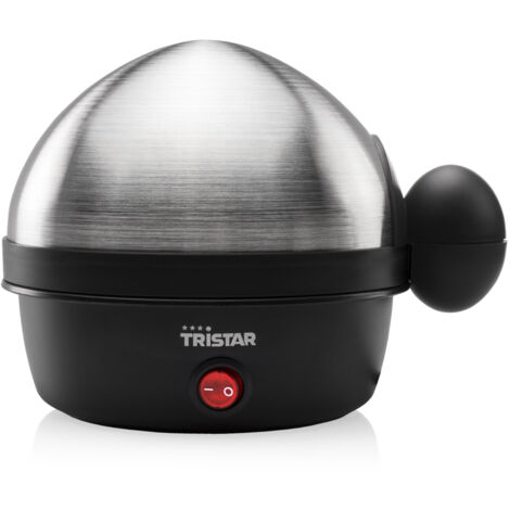 Tristar EK-3076 Cuociuova con misurino, Spia luminosa acciaio inox, Nero