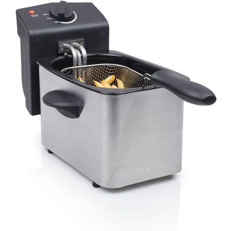 Tristar FR-6919 Friggitrice, 800 W, Inossidabile 18/8, Acciaio/Nero