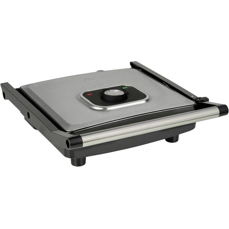 GR-2858 électrique Grill à contact revêtement anti-adhésif, voyant lumineux noir, argent - Tristar
