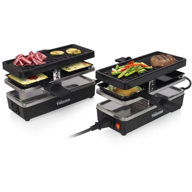 RA-2742 Appareil à raclette 4 poêlons noir - Tristar