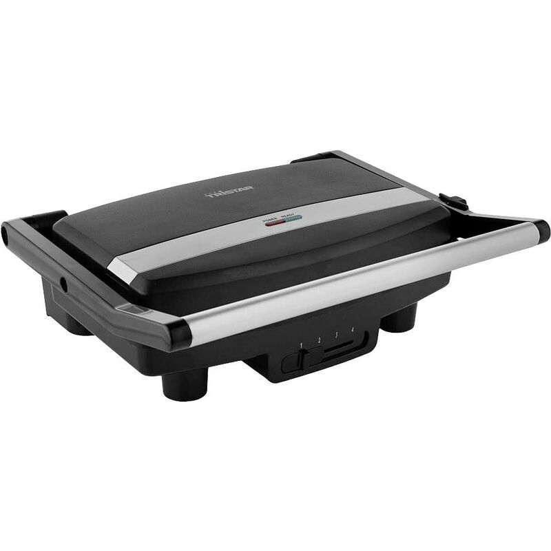GR-2856 électrique Grill à contact voyant lumineux, revêtement anti-adhésif noir Y317952 - Tristar