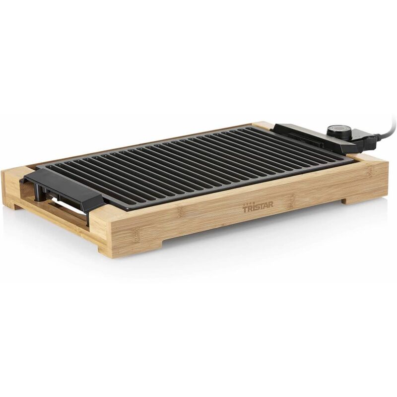 

Tristar Parrilla y barbacoa eléctrica cocina 2000 W bambú 37x25 cm