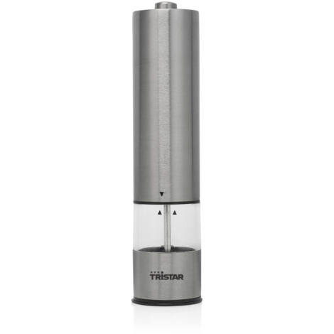 Tristar PD-8880 Elektrische Pfeffermühle Salzmühle Batteriebetrieben LED Edelstahl