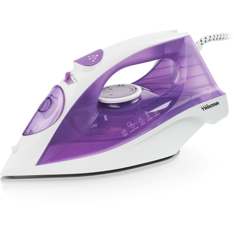 

Plancha de vapor ST-8350 2200 W blanco y morada - Púrpura - Tristar