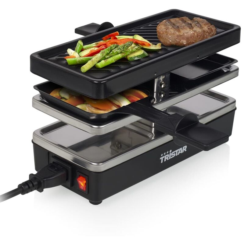 

Tristar Plancha raclette 2 personas RA-2741 negro 400 W 23,8x10,4 cm