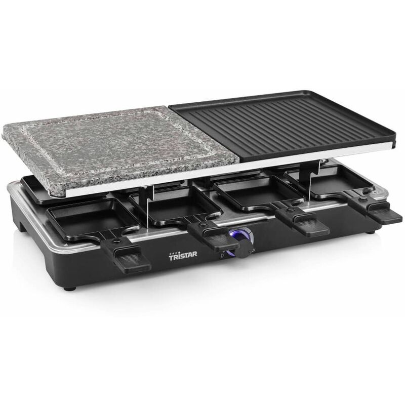 

Tristar plancha raclette de piedra 8 personas negra 1400 w 23x23cm Rogal