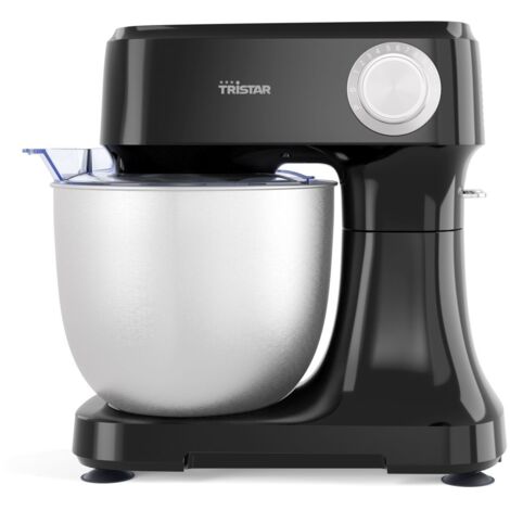 Tristar Robot Pâtissier 800W – Bol de 4,5 L en Acier Inoxydable – 12 Programmes – Noir