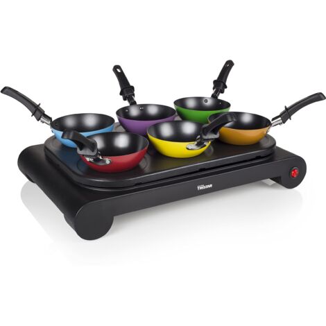 Tristar Set wok per party BP-2827 – Utilizzabile anche per cucinare crepe e come piastra elettrica – Potenza: 1000 W