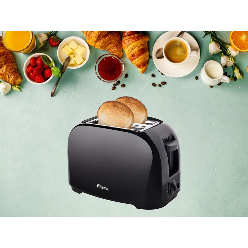 Tristar - Toaster 2 Schlitze 6 Stufen, Automatische Abschaltung & Auto-Pop-up, 800 Watt