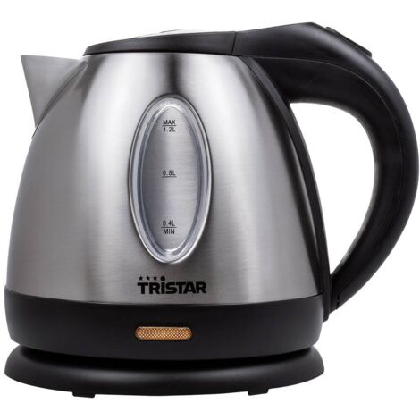 Tristar WK-1325 Bouilloire acier inoxydable, noir Contenance: 1.2 l