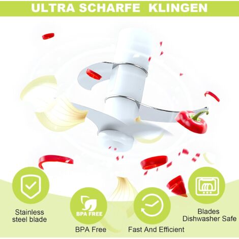 Tritatutto elettrico per cipolle, 250 ml, tritatutto elettrico, tritatutto per verdure, tritatutto multifunzionale, tritatutto per cipolle, tritatutto per alimenti, accessori da cucina per verdure, fr