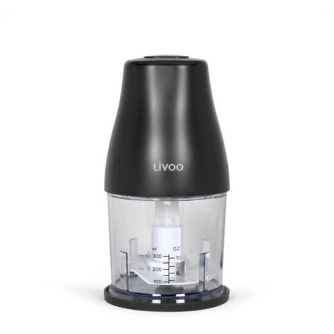 Tritatutto - LIVOO - 300 ml - 400 W - 1 velocità e funzione turbo - 2 lame in acciaio inox - Nero