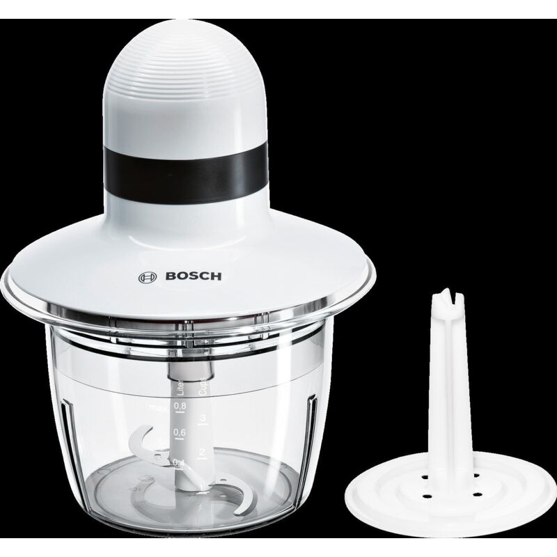 Bosch - Tritatutto MMR08A1 400W 0,8L Bianco e Antracite con Lama in Acciaio Inox