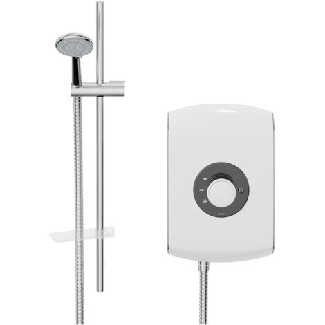 Triton Amore 9.5kW Electric Shower Gloss White 5 Spray Mode Handset 1.5m Hose