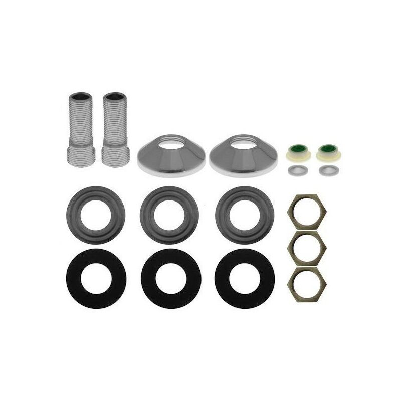 Bar Mixer Fixing Kit Unichrome Straight Inlet Connector Fittings Kit 3/4 - Triton