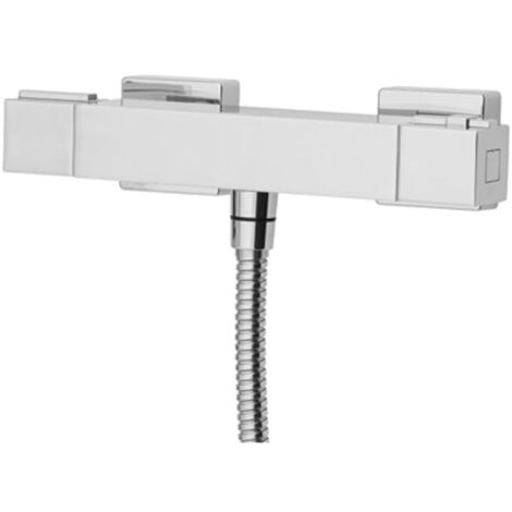 Triton Muse Square Thermostatic Bar Mixer Shower Exposed Chrome Excellente Tees