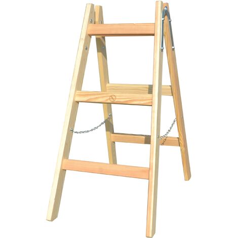 Hymer Holz Stufenstehleiter 8 Stufen Leiter Stehleiter klappbare Malerleiter 