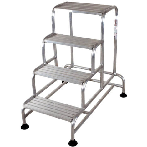 Trittleiter aluminium - 2 Stufen - Maximale Arbeitshöhe 3.00m - PL4