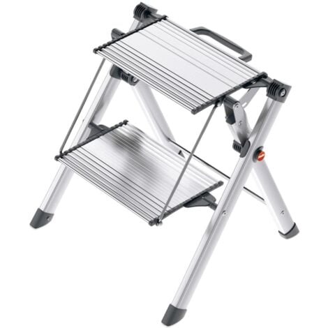 Trittleiter mit 2 Stufen Mini Comfort 45 cm Aluminium 4310-100 Hailo