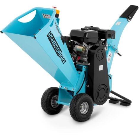 Triturador a Gasolina Máquina Trituradora Jardín Poda con 2 Cuchillas 6,5 CV - Azul